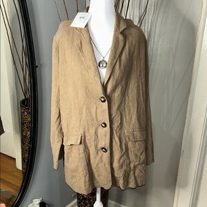 NEW 🆕 J.jill Women's Tan Blazer Coat